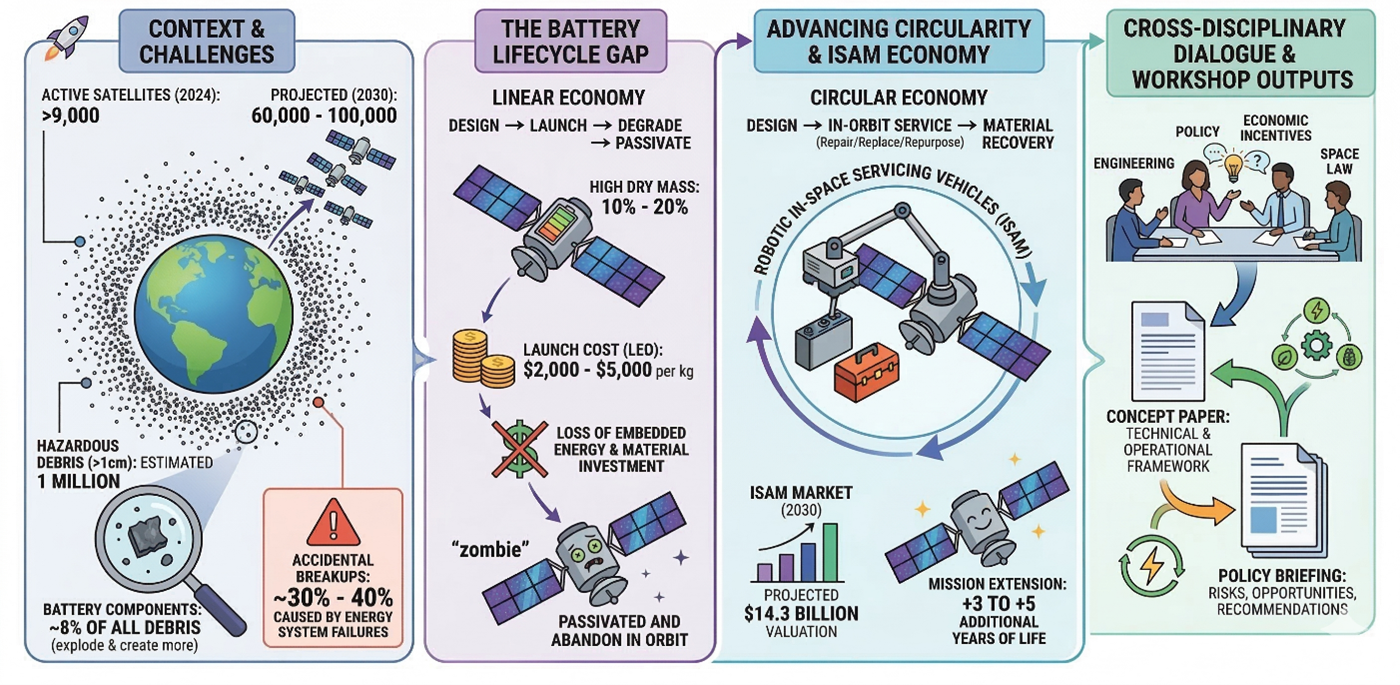 Conceptual framework of the Circular Batteries in Space workshop